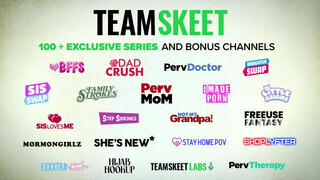 TeamSkeet - szexy félvér csajszika termetes adag gecit nyel le